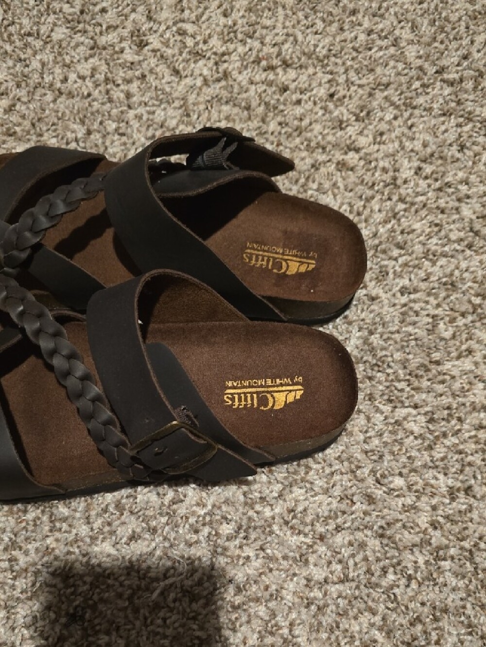 Cliffs by WHITE MOUNTAIN Brown Braided Strap Sandals - Picture 3 of 5